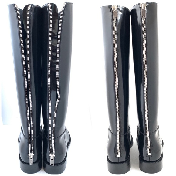 SOLD Saint Laurent YSL Caval Riding Boots Back Zip - Picture 4 of 8